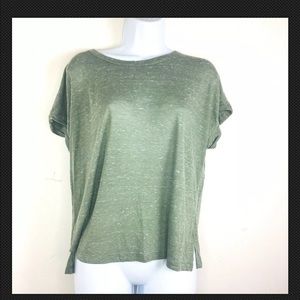 Mudd Top S Olive Green Short sleeve Summer TX10